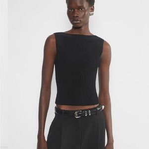 Aritzia Sculpt Knit Tank Black